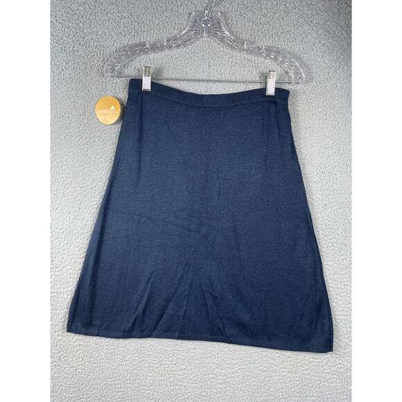 Liz Claiborne Womens Knit Blue Knee Length Skirt Size M NWT - Picture 2 of 7